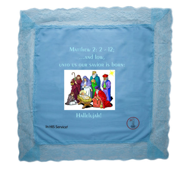 Glorious Nativity Scene Lap Handkerchief