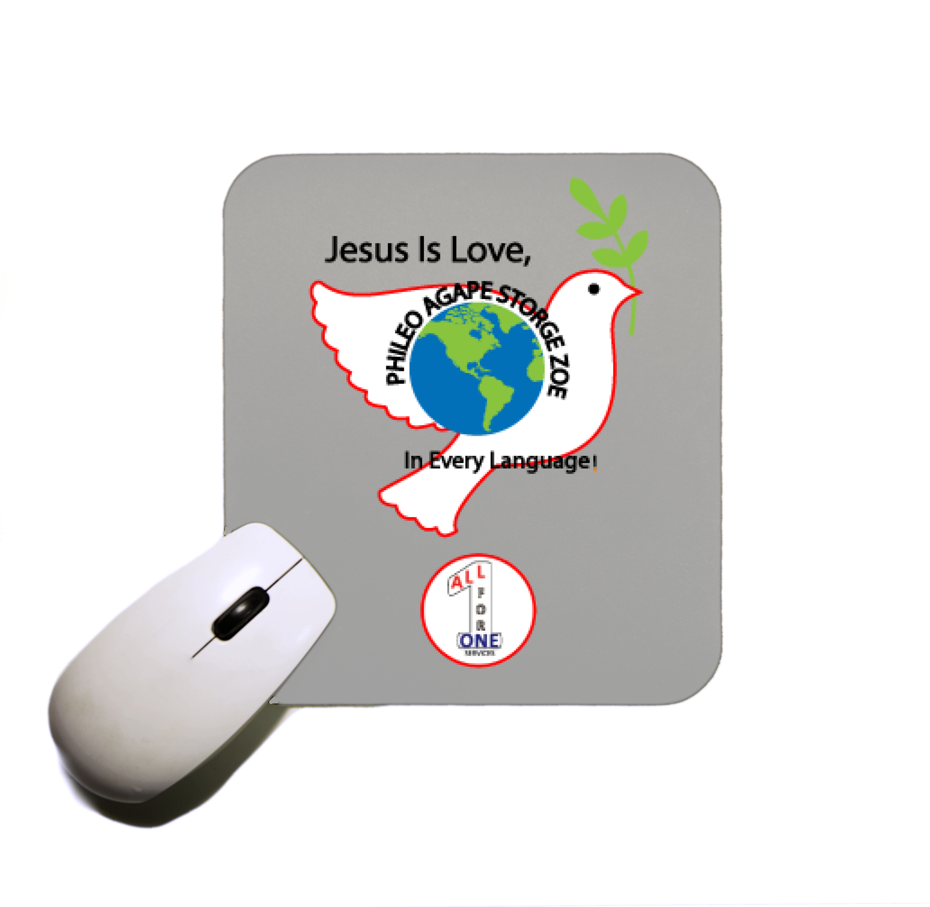 Jesus is Love Mouse Pad