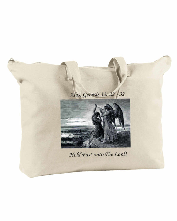 Holding unto God Zipped Tote Bag