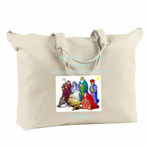 Glorious Nativity Scene Zipped Tote Bag